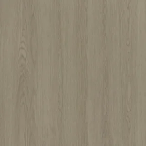 Alderbrook hybrid resilient flooring with soft gray wood grain texture and low gloss finish