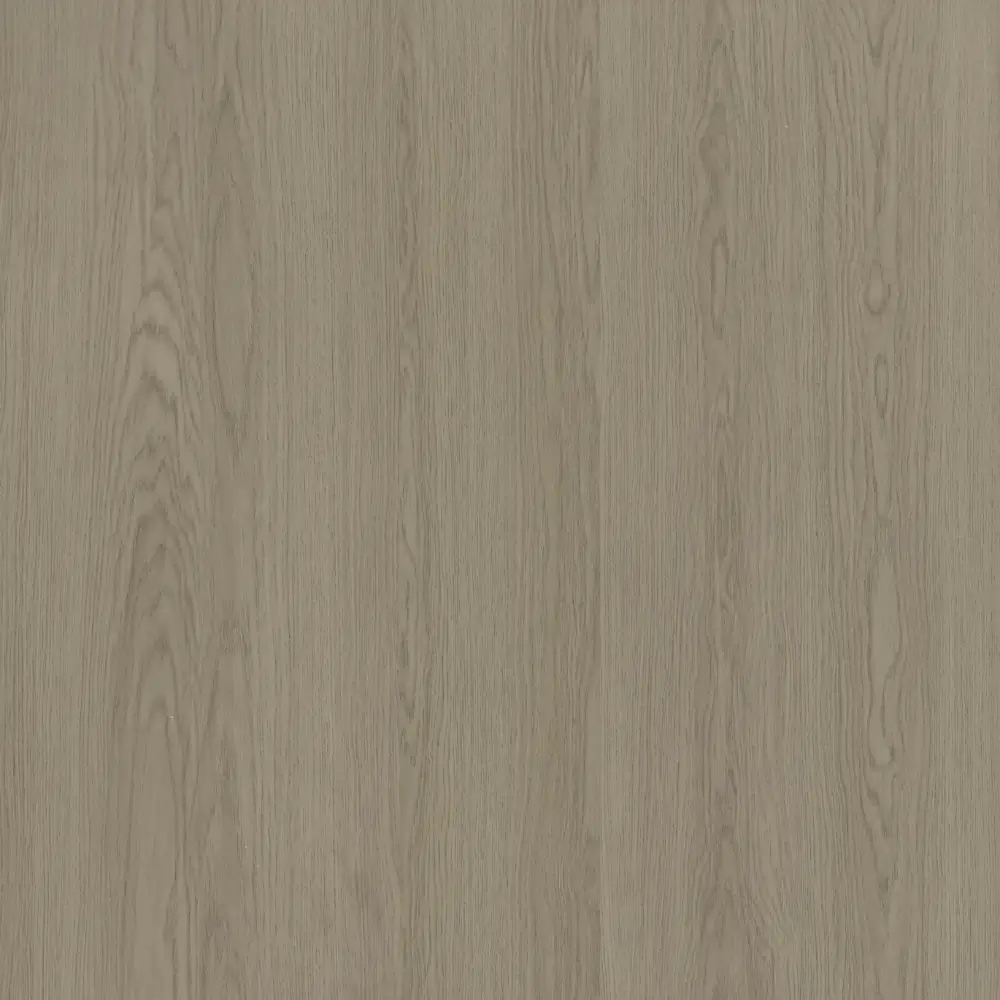 Alderbrook hybrid resilient flooring with soft gray wood grain texture and low gloss finish