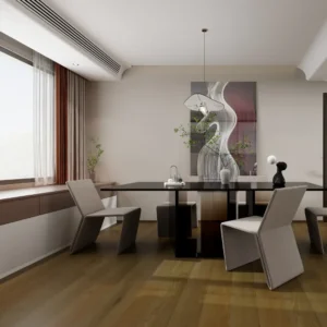 14mm European oak engineered wood flooring in a modern dining room