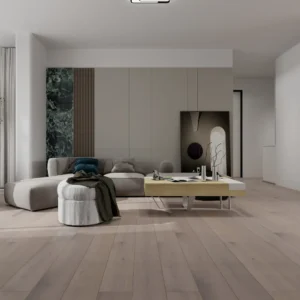 14mm European oak engineered wood flooring in a contemporary living room