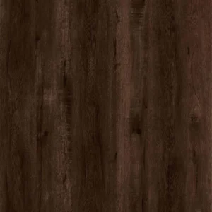 Lyon waterproof SPC vinyl plank flooring in dark brown wood look