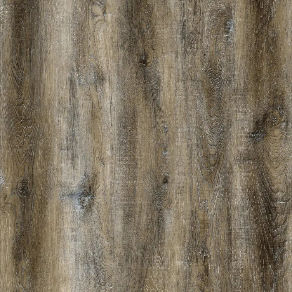 London waterproof SPC vinyl plank flooring in rustic gray brown wood look