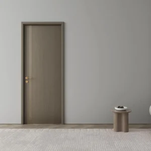 MFP626 taupe modern interior door with vertical decorative line detail