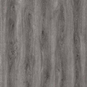 Milan waterproof SPC vinyl plank flooring in charcoal gray wood look