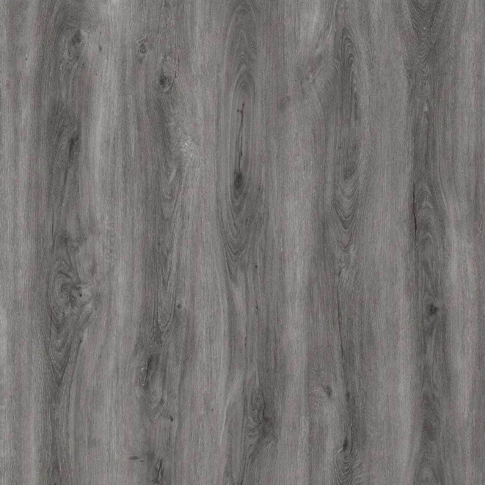 Milan waterproof SPC vinyl plank flooring in charcoal gray wood look
