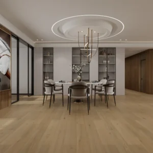 14mm European oak engineered wood flooring in an elegant dining room