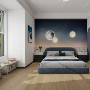 14mm European oak engineered wood flooring in a children's bedroom