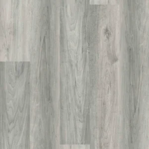 Seattle 7mm waterproof SPC vinyl plank flooring in pale gray wood look