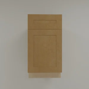 Shaker Birch single-door base cabinet with top drawer in B09, B12, B15, B18 and B21 sizes