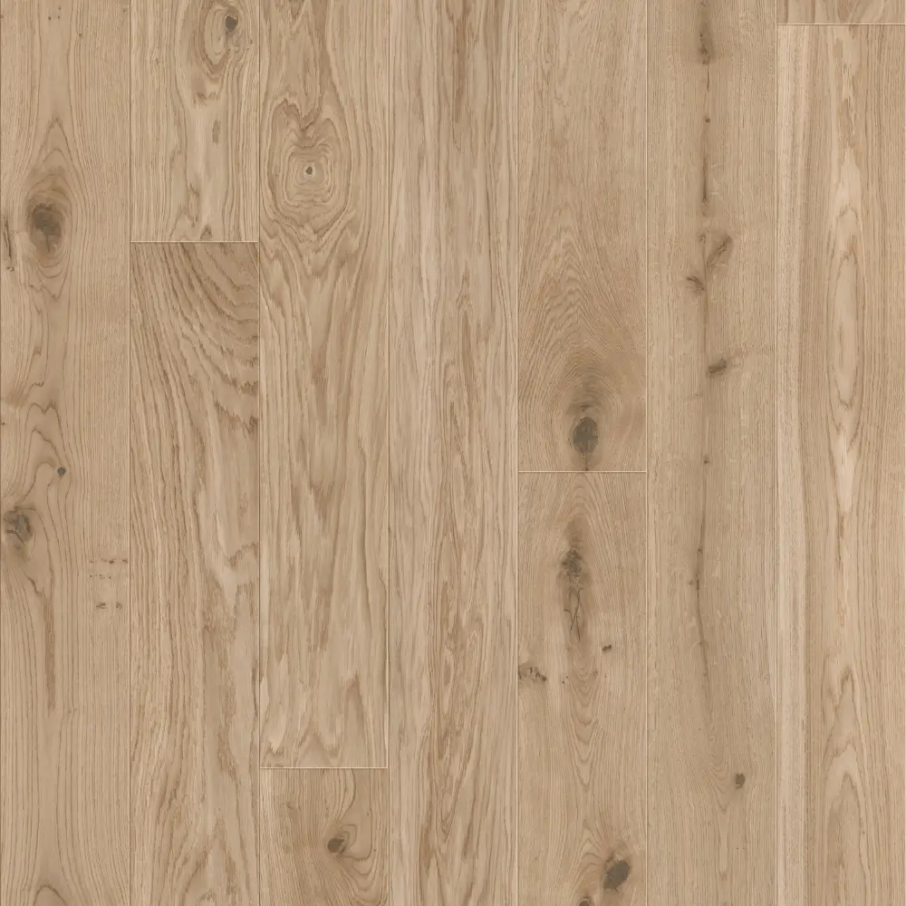 14mm European oak 3-layer engineered wood flooring in a light natural oak tone