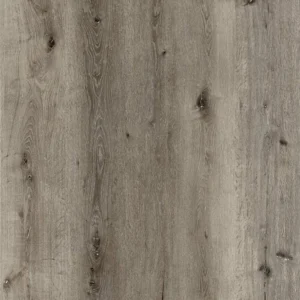 TORK waterproof SPC vinyl plank flooring in light gray rustic wood look