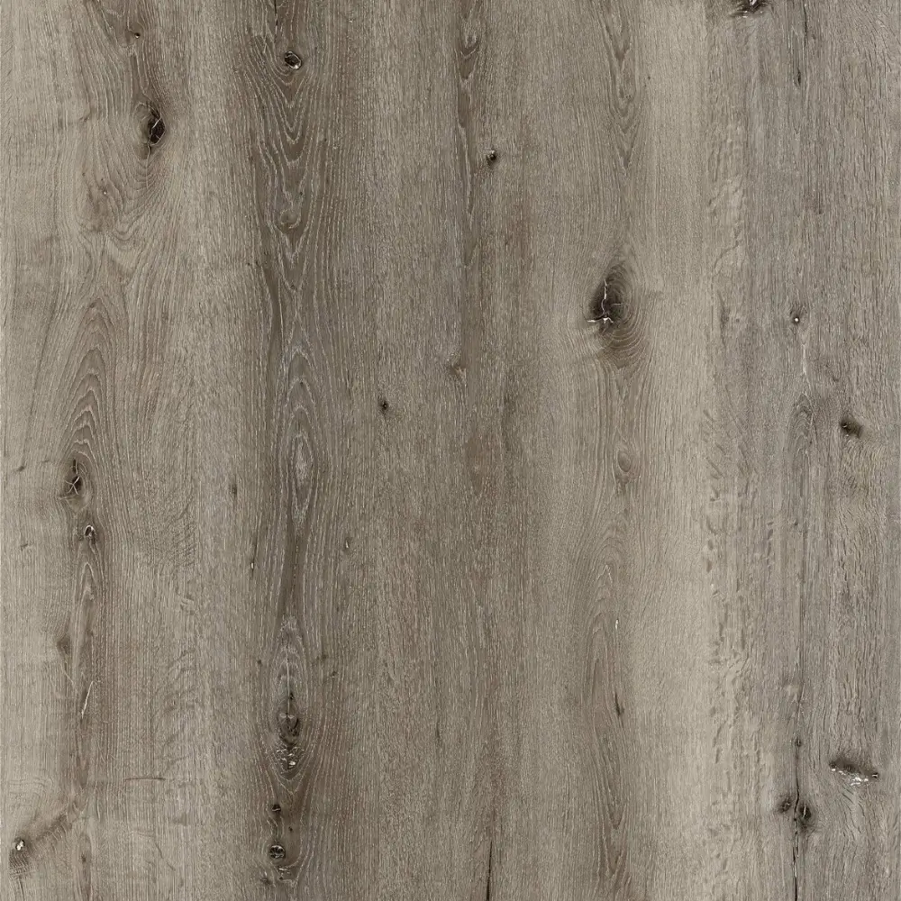 TORK waterproof SPC vinyl plank flooring in light gray rustic wood look